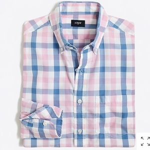 Washed shirt in multicolor tattersall By J Crew